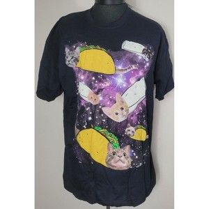 CHILL Taco and Burrito Space Cat Black Size XL NEW